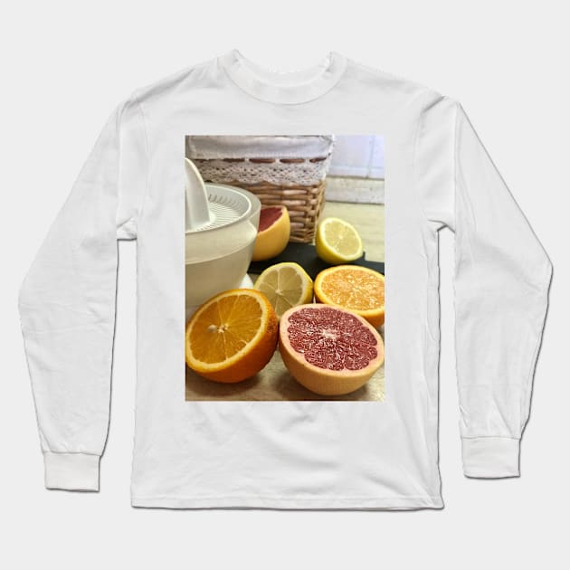 My healthy citrus mix Long Sleeve T-Shirt by Khala